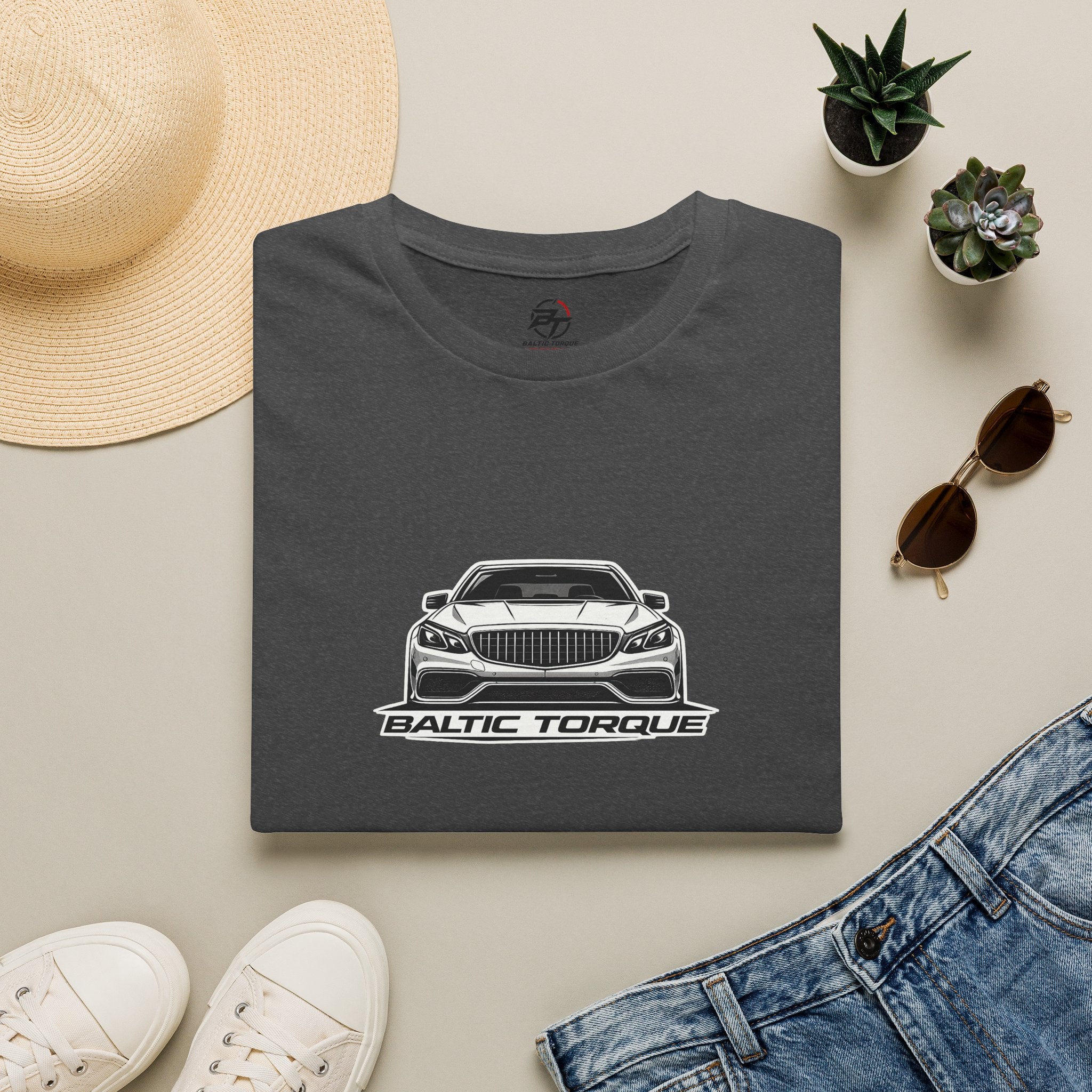 Baltic Torque Car Tee — Front-View Sports Sedan Graphic T-Shirt