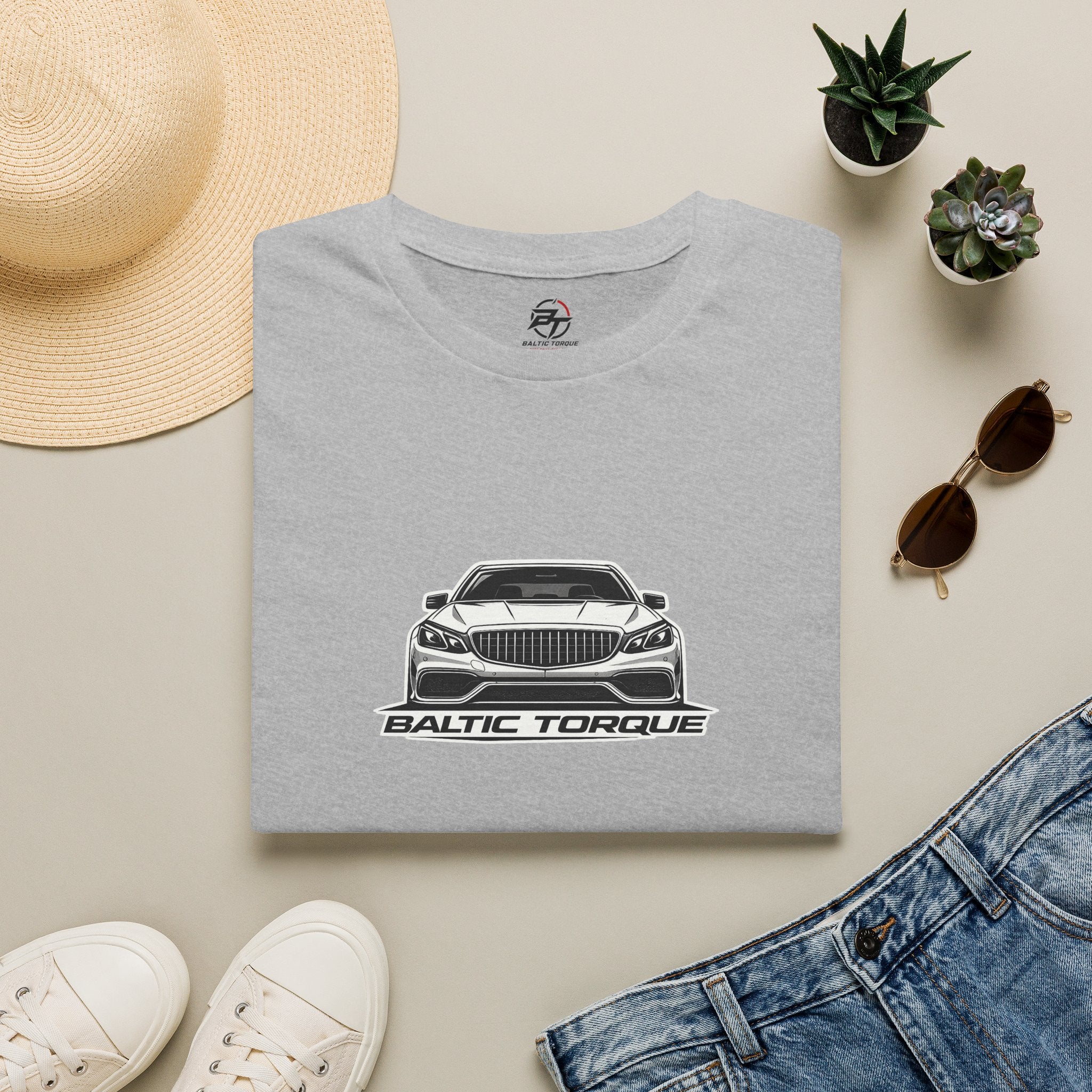 Baltic Torque Car Tee — Front-View Sports Sedan Graphic T-Shirt