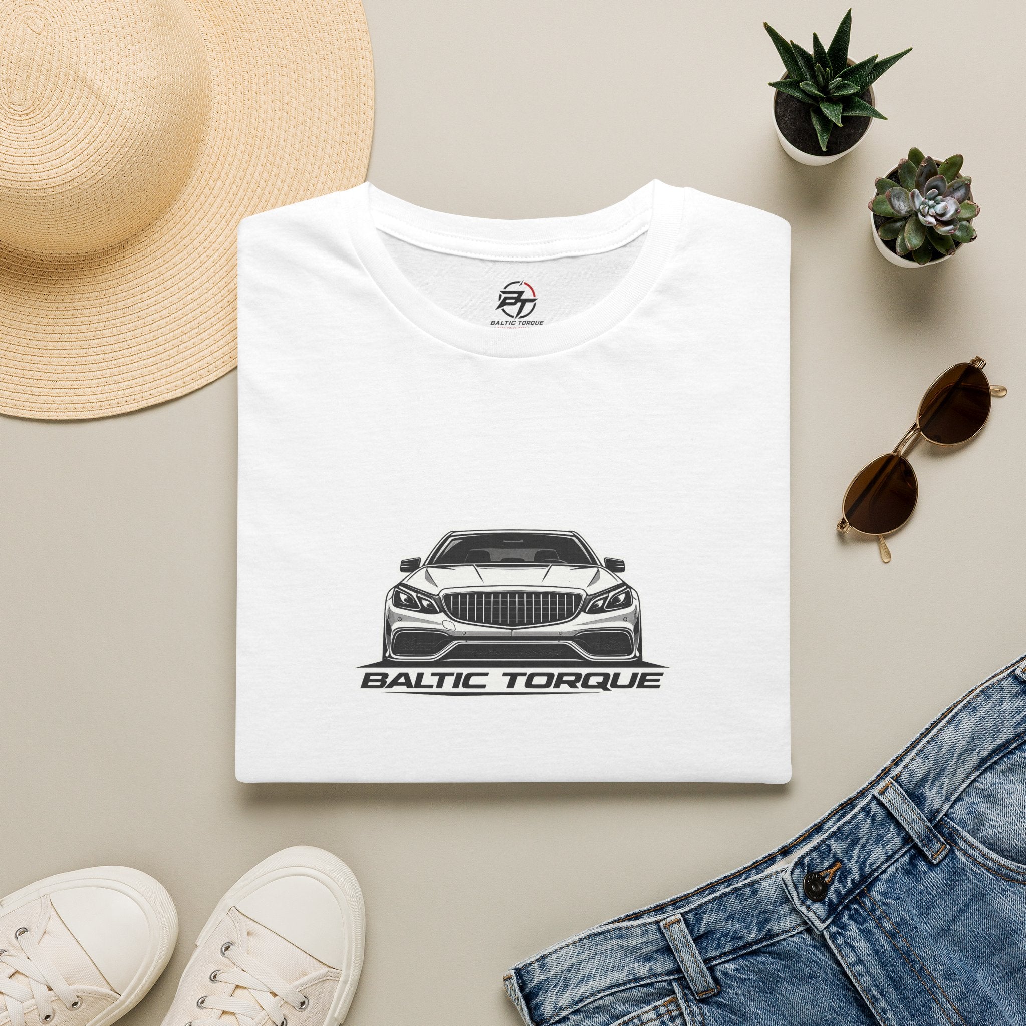 Baltic Torque Car Tee — Front-View Sports Sedan Graphic T-Shirt
