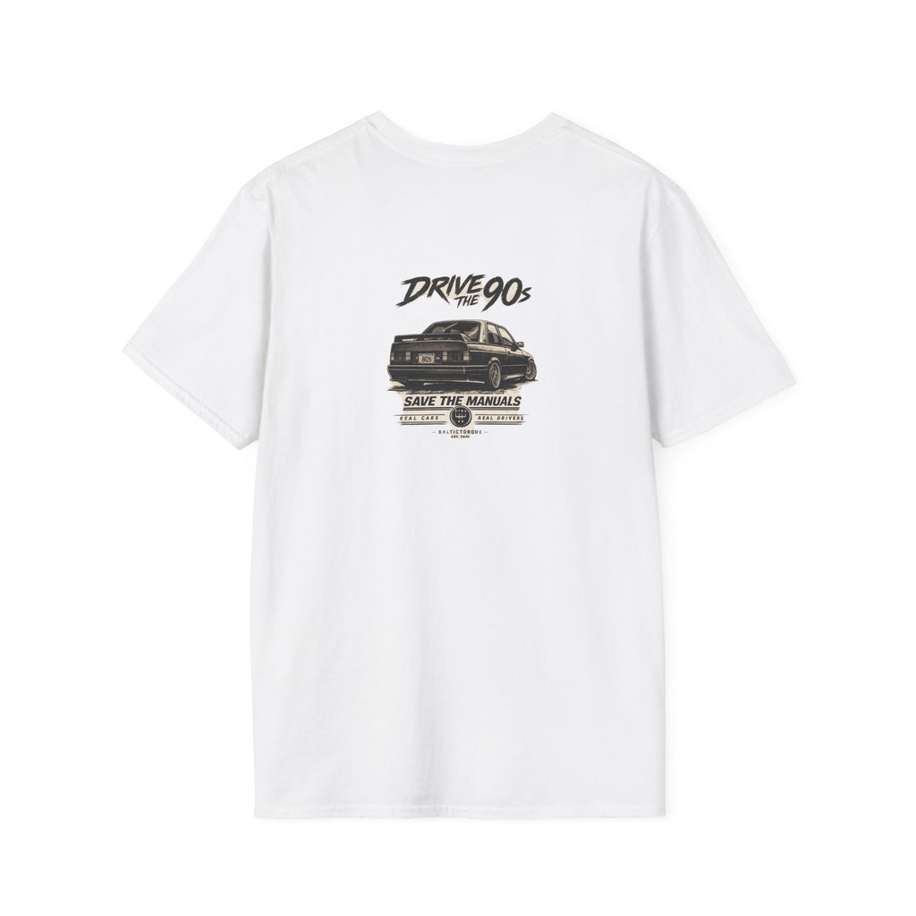 Minimalist Compass Logo T-Shirt — Small Chest Badge Graphic