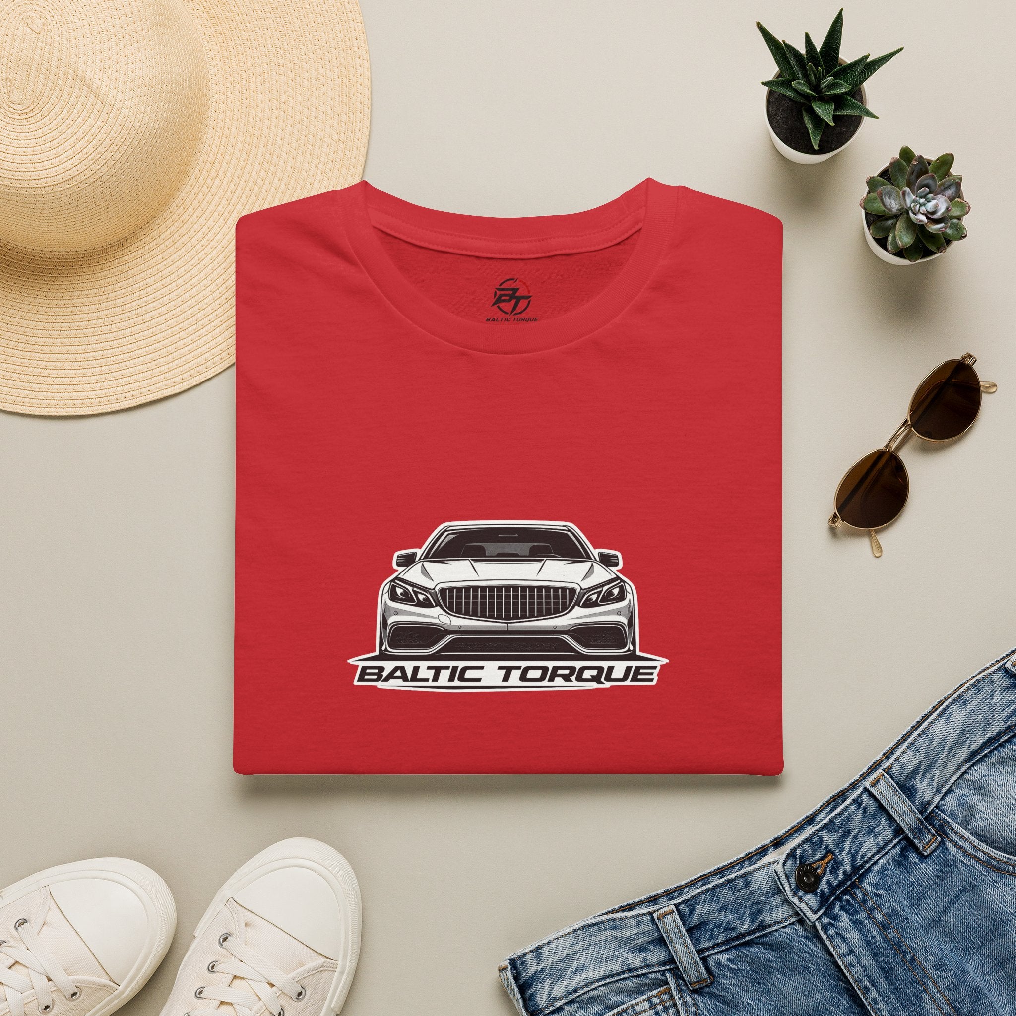 Baltic Torque Car Tee — Front-View Sports Sedan Graphic T-Shirt